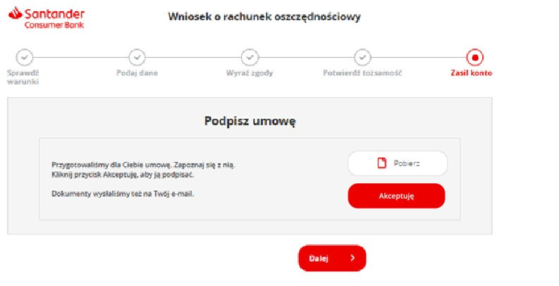 krok dziesiąty wniosku o Rachunek