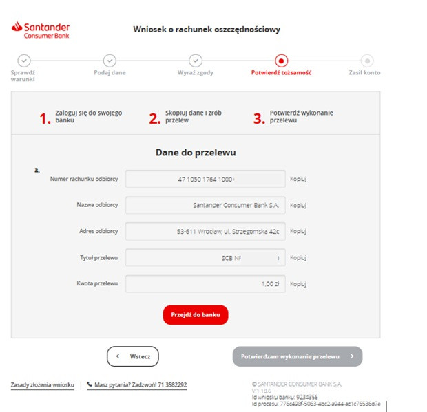 krok dziewiąty wniosku o Rachunek