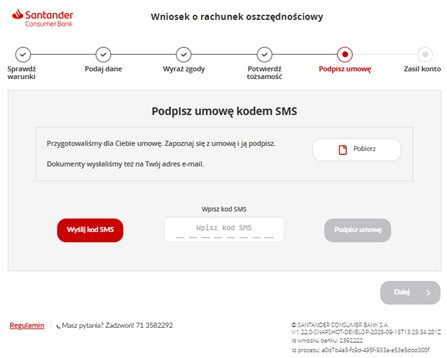 krok dziesiąty wniosku o Rachunek