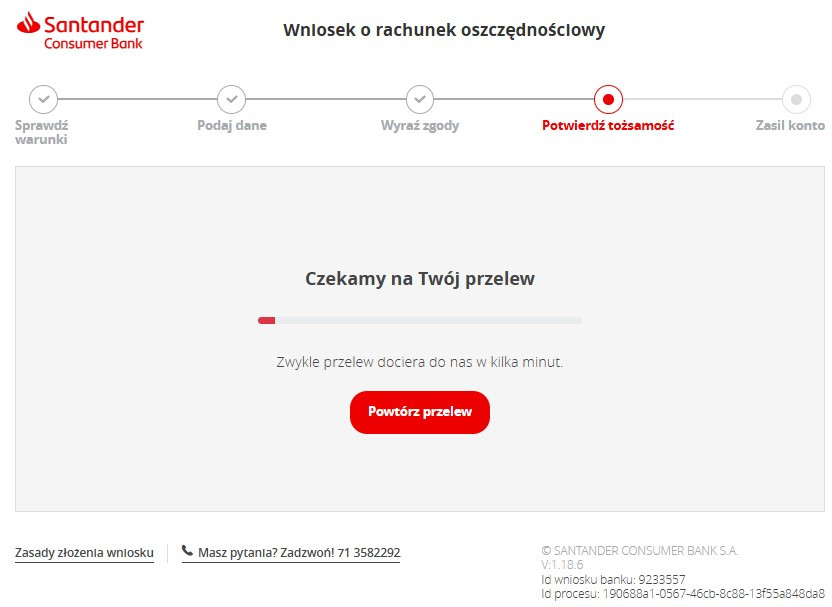 krok dziewiąty wniosku o Rachunek