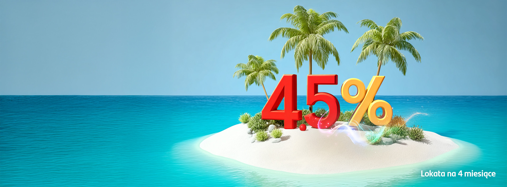 kolorowe 4,5% symbolizujące oprocentowanie lokaty