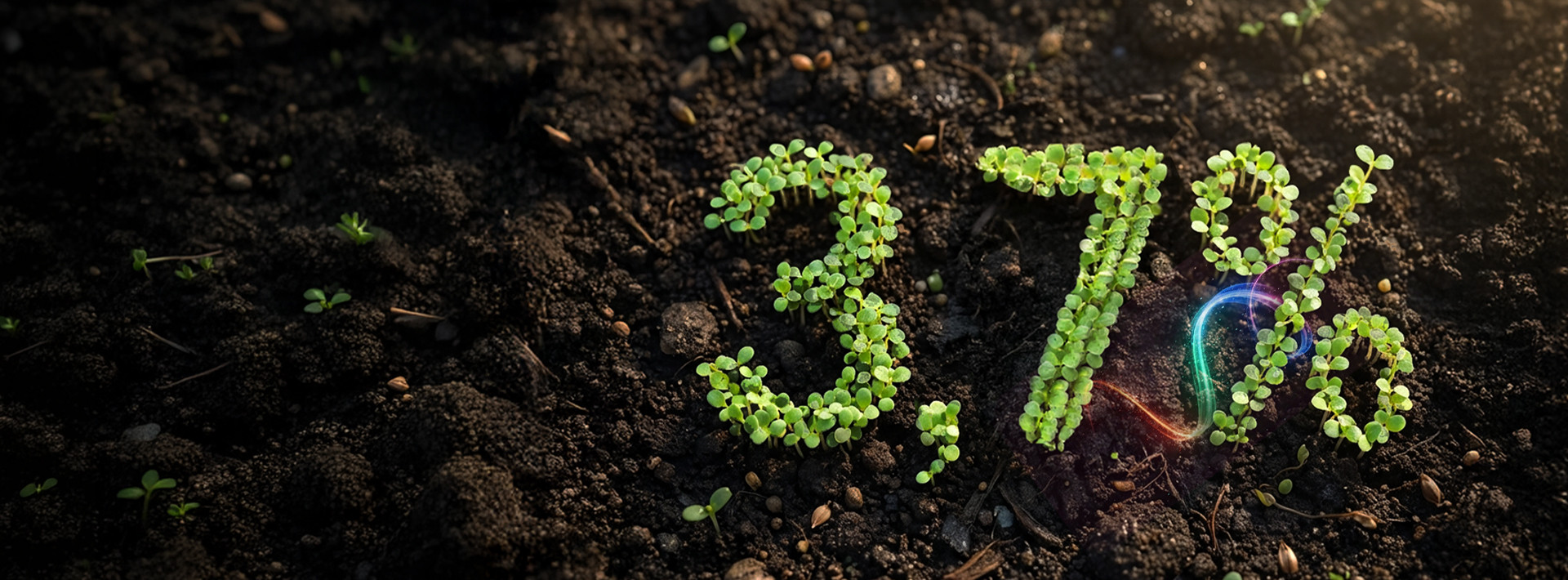 Baner promocyjny lokaty - liczba 3,7% ułożona z wiosennych kwiatów