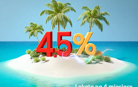 kolorowe 4,6% symbolizujące oprocentowanie lokaty