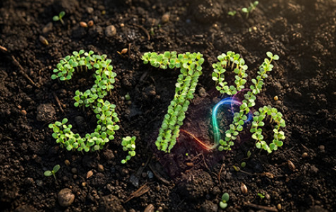 Baner promocyjny lokaty - liczba 3,7% ułożona z wiosennych kwiatów