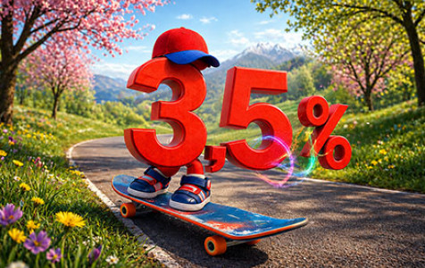 liczba 3,5% zjeżdża na deskorolce